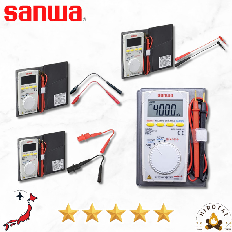 Sanwa Digital Multimeter PM-3 & Accessory Bundle Set