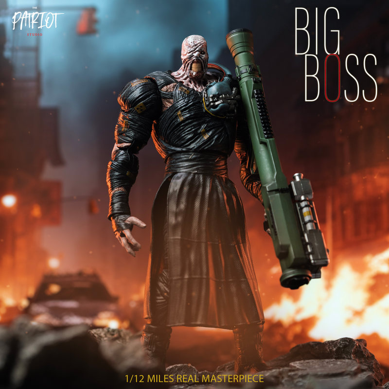 Authentic Original Design Patriot Studio Tyrant Nemesis / Big Boss Resident Evil Soldier Figure