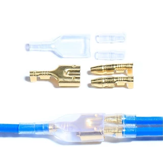 (10 ชิ้น) หางปลากลม หางปลา 3.5 4.0 มม. ตัวผู้ ตัวเมีย Terminal Crimp Bullet Cable Male Female Connector กลม เสียบ