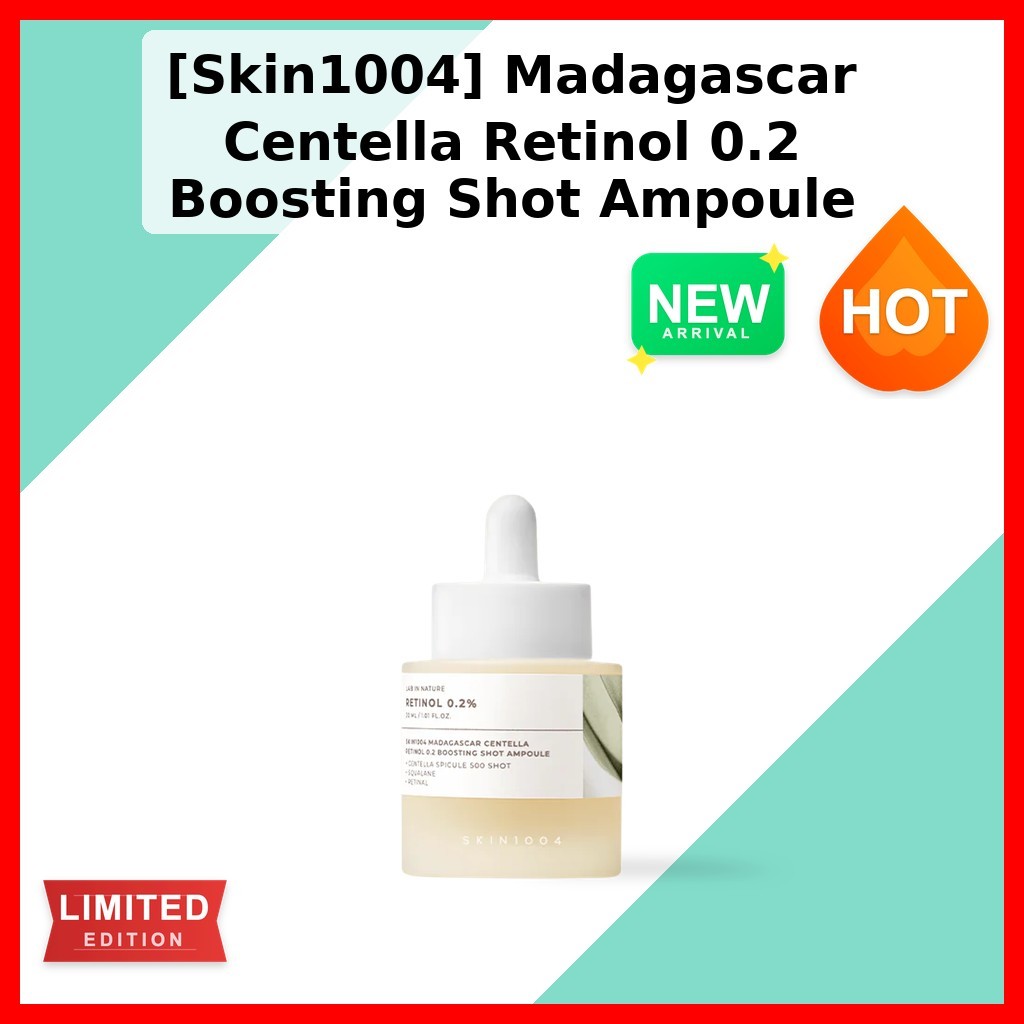 [Skin1004] Madagascar Centella Retinol 0.2 Boosting Shot Ampoule 30ml / Korean Ampoule / Retinol Boo