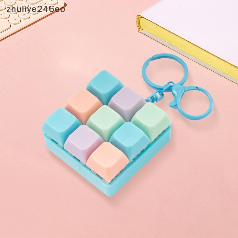 Zhuliye246eo] Creative Dpression 9 คีย์บอร์ดพวงกุญแจของเล่นสําหรับผู้ใหญ่ Antistress ของเล่นเด็กหญิง Anti Stress Finger คีย์บอร์ดเกม Key แหวนใหม่