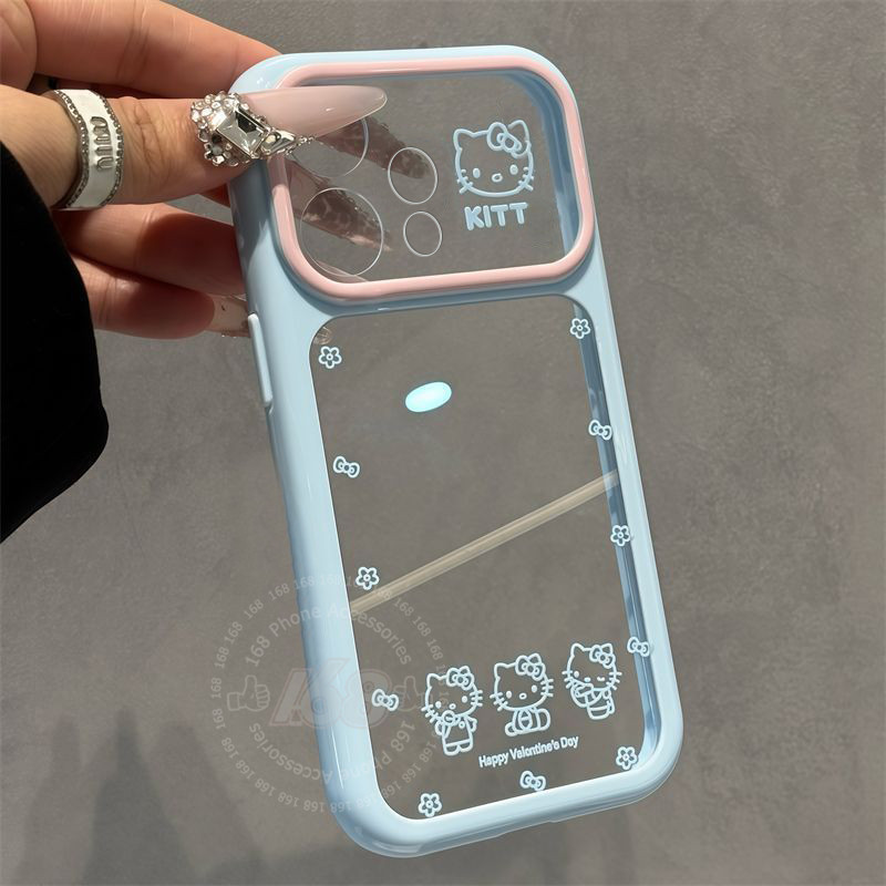 เคส OPPO Reno 15 14 5G เคส OPPO Reno 15 14 Pro Max เคสน่ารักลายแมวใสทำจากอะคริลิกแข็งกันกระแทก สีมาตรอนดีพามีนพร้อมที่ใส่การ์ด โทรศัพท์เรียบง่าย