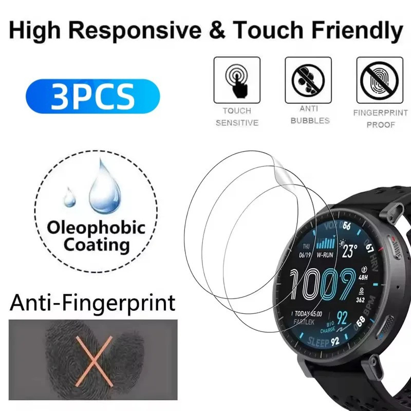 3PCS Ultra Thin Smart Watch Hydrogel ฟิล์มสําหรับนาฬิกา LG W7 สไตล์กีฬา R 150 110 Oil-Proof Soft ฟิล