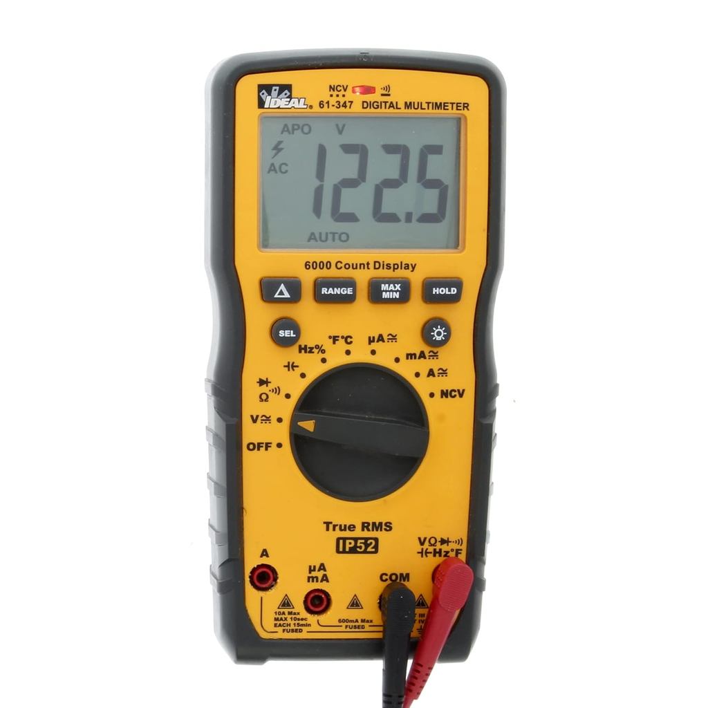 IDEAL Electrical 61-347 - มัลติมิเตอร์ AC/DC TRMS, CAT III 1000V, CAT IV 600V*-**