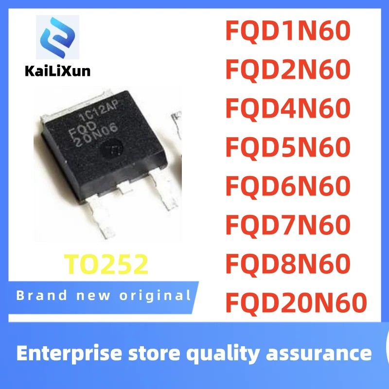 5PCS FQD1N60C 2N60C 4N60C 5N60C 6N60C 7N60C 8N60C FQD20N06 TO252 Field Effect ทรานซิสเตอร์ขายส่ง