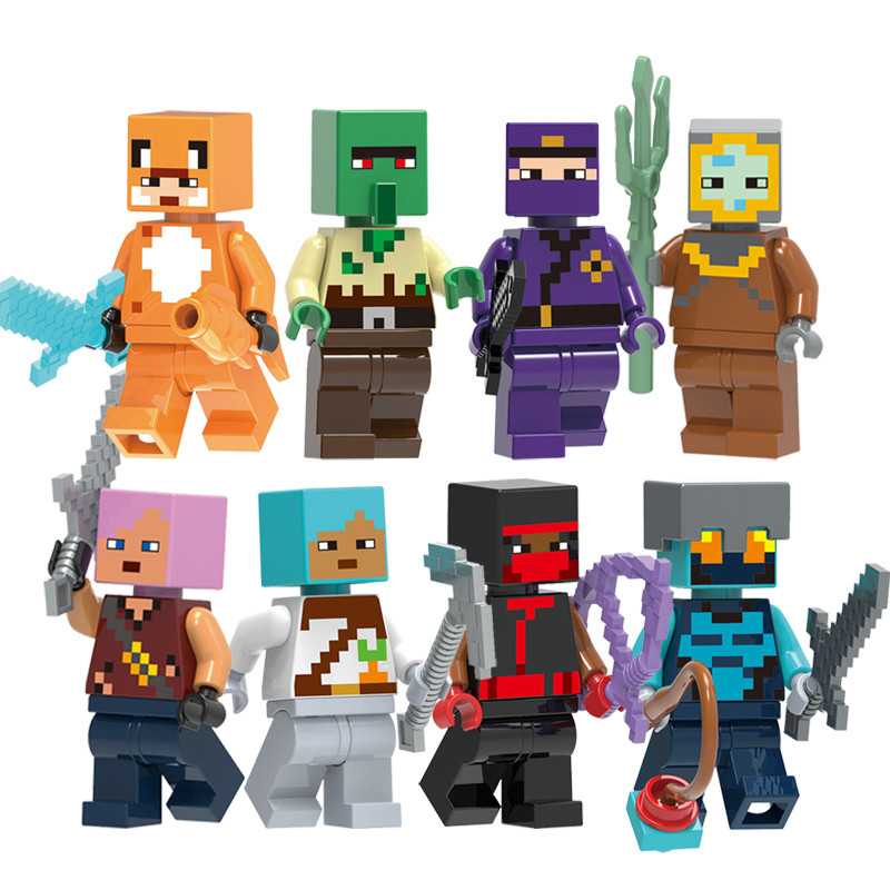 Mine Game Craft Tamer Zombie Villager Building Block รูปของเล่นของขวัญสําหรับเด็ก
