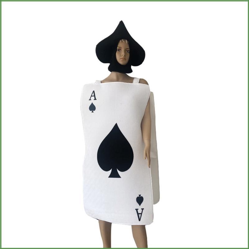 ชุด BON of Spades พร้อมชุดเดรสพิมพ์ลายหมวก Spades สําหรับคอสเพลย์ฮาโลวีน