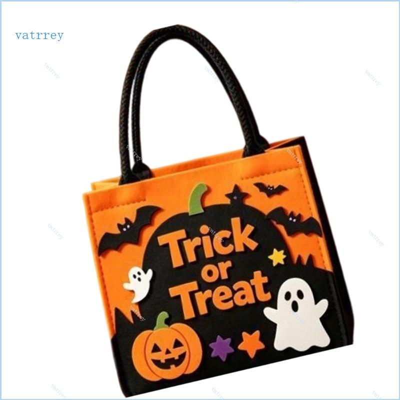 VA Kids Halloween Goodie Bags with Felt Bags and Handle