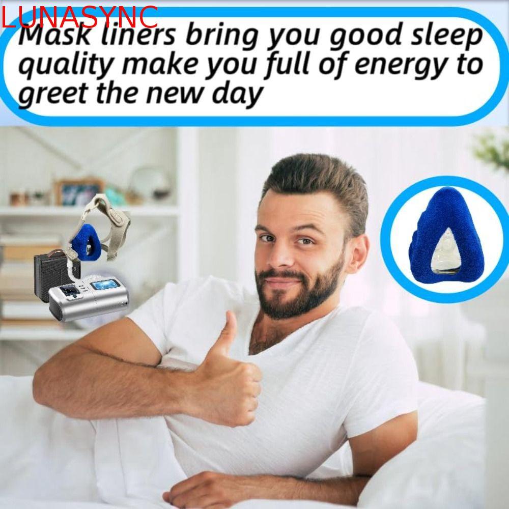 LUNASYNC CPAP Nasal Mask Liners, Breathable Fabric Reusable CPAP Mask Covers, Hypoallergenic Soft สบ