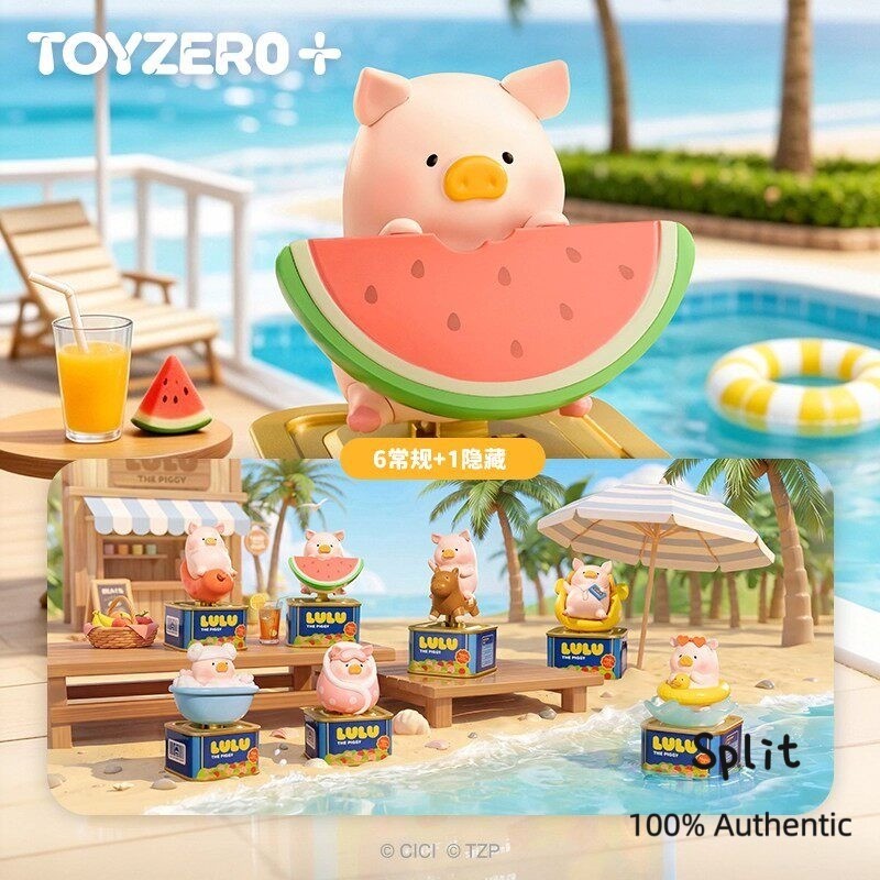 【ในสต็อก】ของแท้ 100% TOYZERO LuLu the Piggy-Holiday LU Mystery Box Light Sensation ที่สามารถเคลื่อนย้ายเดสก์ท็อปตกแต่ง