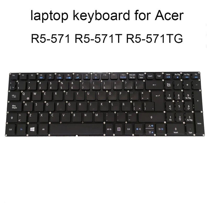 แป้นพิมพ์เรืองแสงแบบละตินสําหรับ Acer Aspire R15 R5-571 R5-571T R5-571TG R5-51CB LV5P-A52BWL คีย์บอร