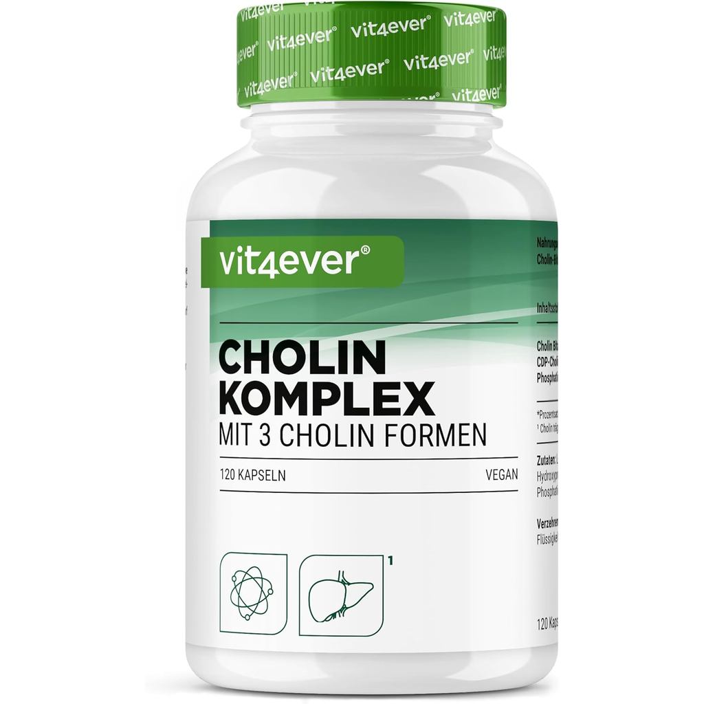 Vit4ever Choline Compound บรรจุสามรูปแบบ Choline-120 แคปซูล-ซีเลเนียม Oxalate Choline, Citrate และ P