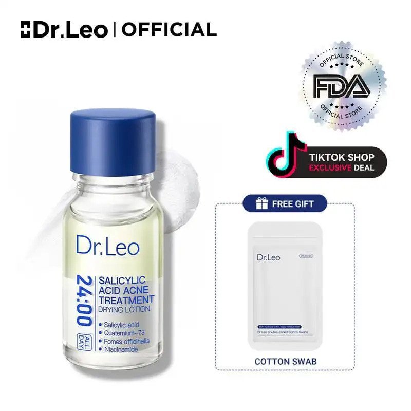 ลดราคาDr.Leo24HSpotRescueAcneLotion(Salic Acid+Sulfur+Niacinamide)|ForOily&Acne-Prone|ViralPimplFix#