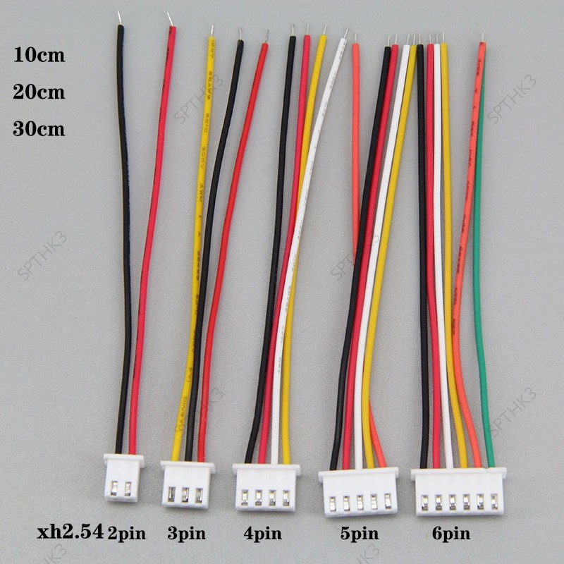 5pcs ST XH2.54 2.54 มม.2pin 3pin 4 5 6 PIN ชายสายไฟเชื่อมต่อปลั๊กซ็อกเก็ตสําหรับ led strip power ตะกั่ว THK3