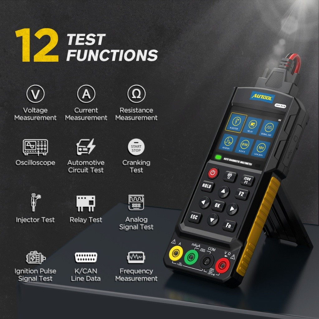 [New]AUTOOL DM303 Multimeter มตติมิเตอร์ มัลติมิเตอร์วิเคราะห์ยานยนต์ ออสซิลโลสโคป สองในหนึ่งเดียว ม
