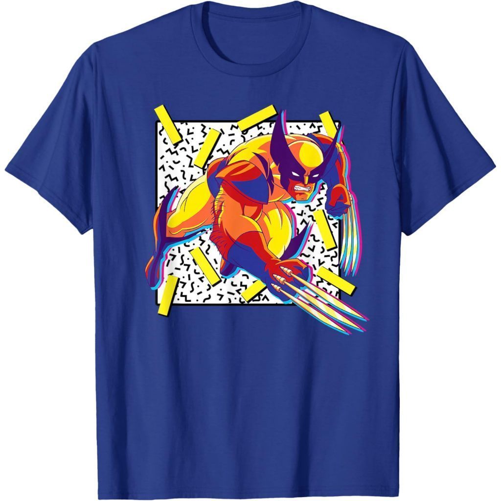 เสื้อยืด Marvel X-Men Wolverine 90s – Vintage 90s Retro เสื้อสําหรับผู้ชายและผู้หญิงผ้าฝ้าย Unisex C