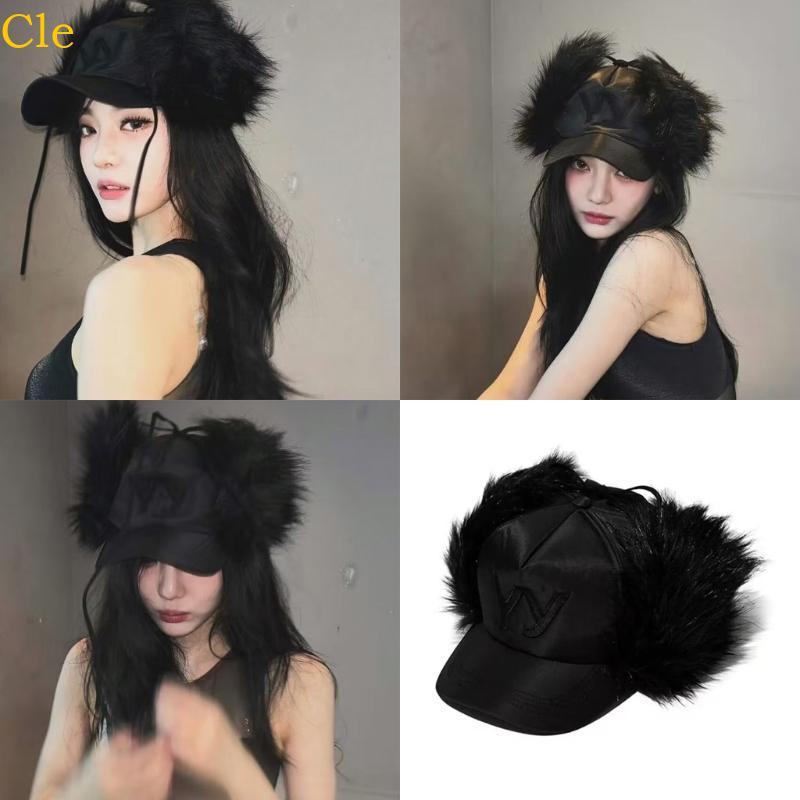 Cle Furry Head Wrap Furry ลูกแมว Soft Thicken หมวกสําหรับผู้หญิงสวมใส่กลางแจ้ง Thicken หูสําหรับกีฬา