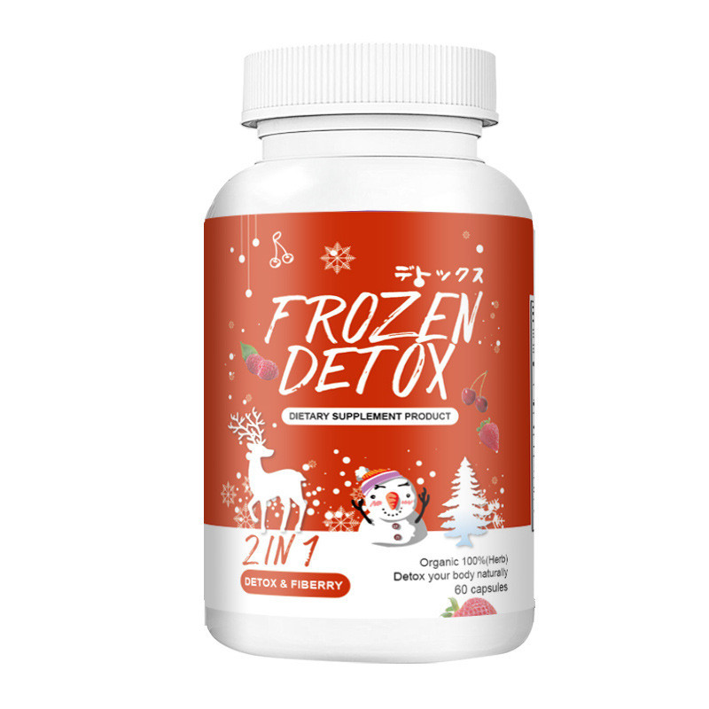 爆款速发Frozen Detox Fiberry 2in1 ไวท์เทนนิ่ง สลิมซี apsule คอลลาเจน