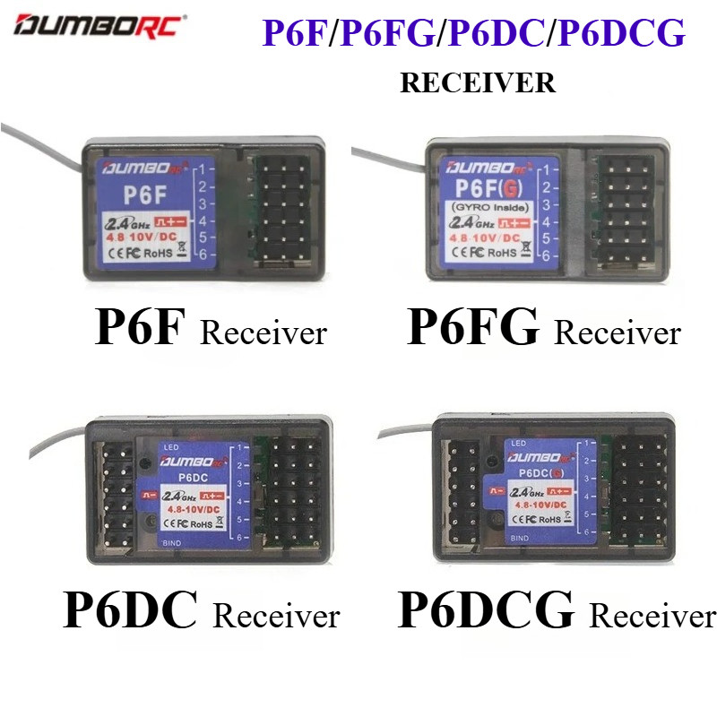 DUMBORC P6F P6FG P6DC P6DCG 2.4G 6CH วิทยุระบบควบคุมสําหรับ DUMBORC X4 X5 X6 X6P เครื่องส่งสัญญาณ RC