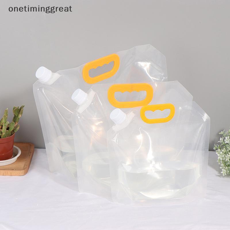Onetiminggreat 1.5/1.5/5/5L Stand-up Safety Drink Paaging Bag กระเป๋าเบียร์น้ําผลไม้นม Liquid Bag OT
