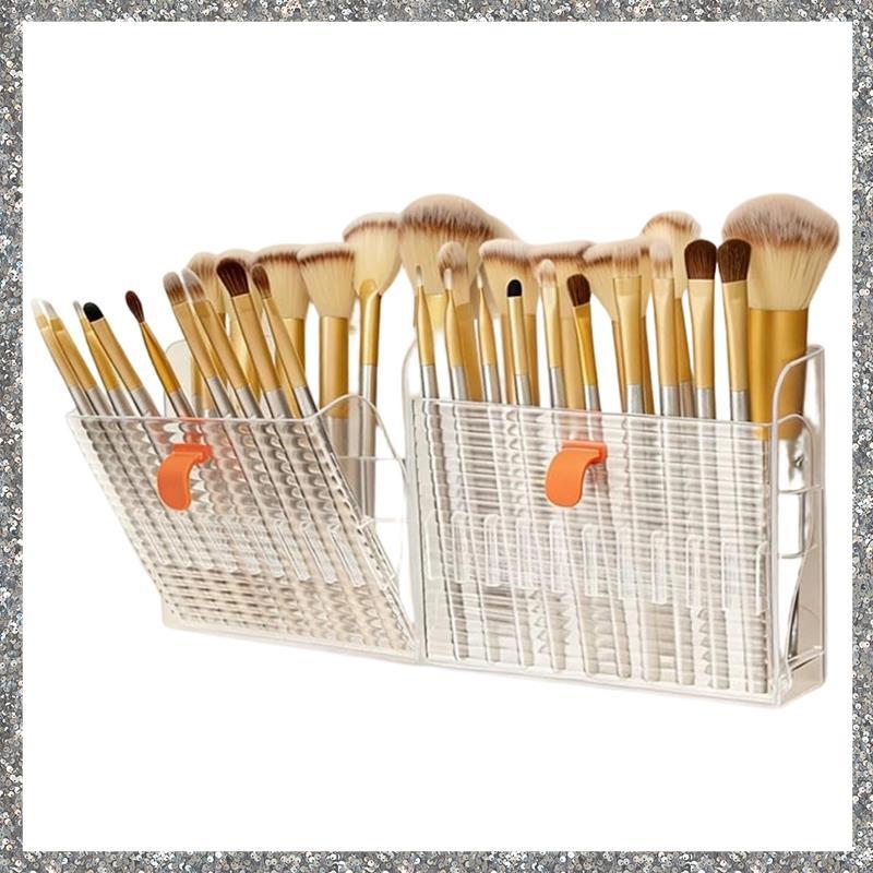 [feidan33.ph] 2 Pack Wall Mount Makeup Organizer, 16-Slot Holder for Eyeliners, Lip Liners, แปรง