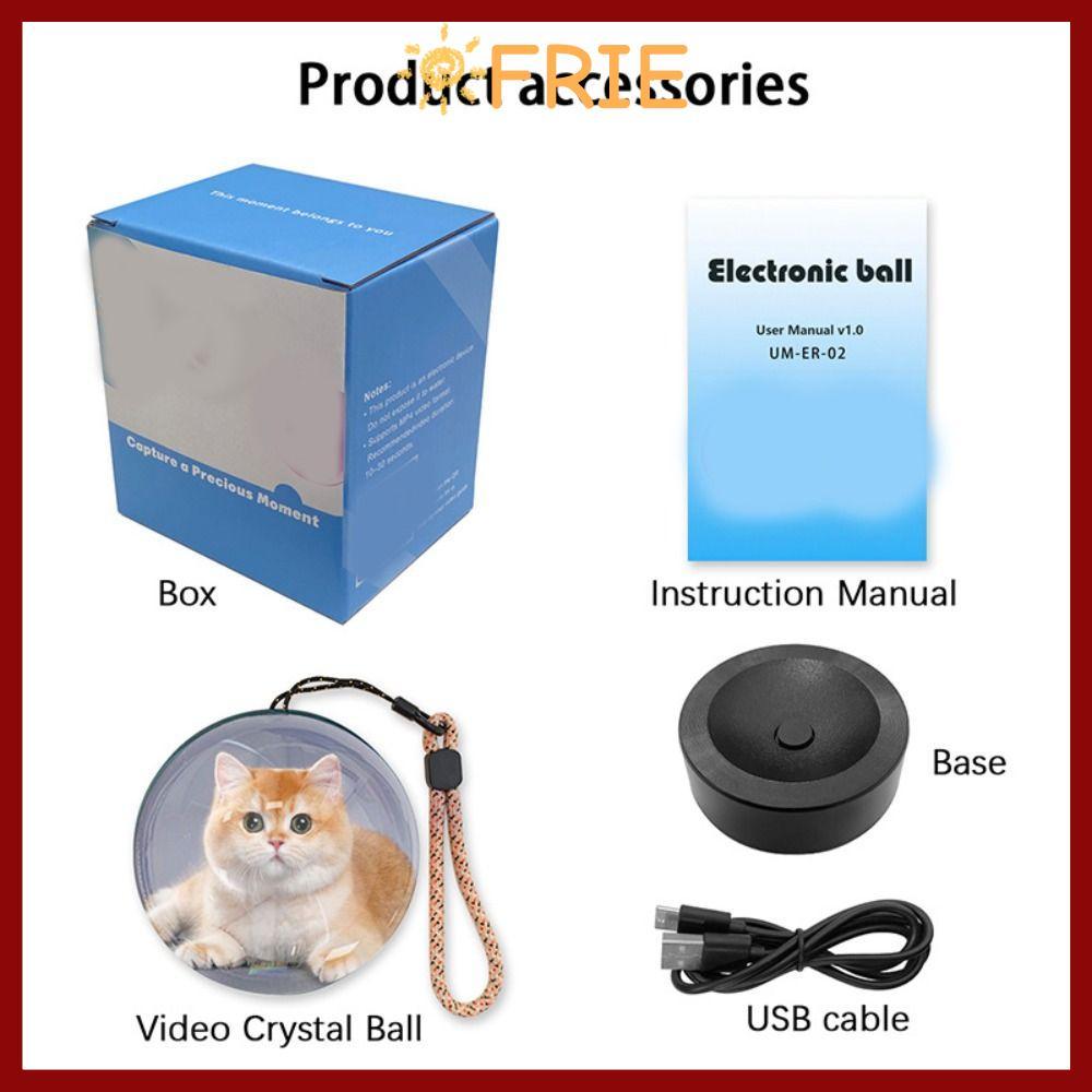 CODFRIE Video Display Ball, Pixel Display DIY Crystal Ball, Effect Electronic Screen Digital Video D