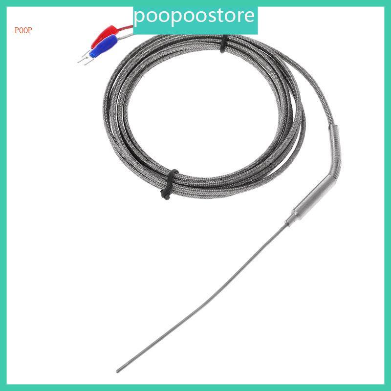 POOP 2m K ประเภท Professional Thermocouple สแตนเลส 1 5 มม. Probe เซ็นเซอร์ควบคุมอุณหภูมิ