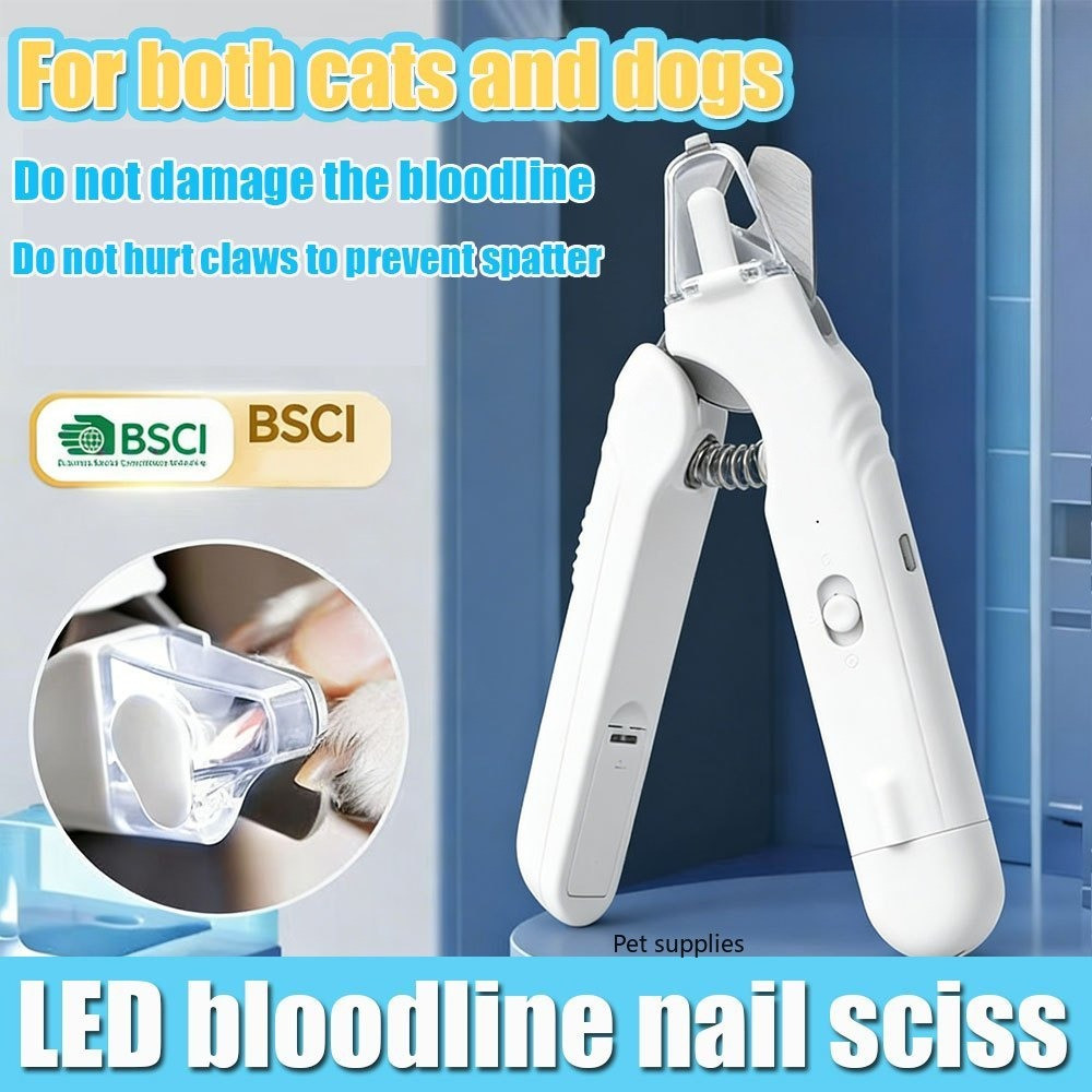PetSmart LED กรรไกรตัดเล็บสัตว์เลี้ยง Easy Clip Safe Trimmer พร้อมคู่มือความสว่างสําหรับทั้งแมวและสุ