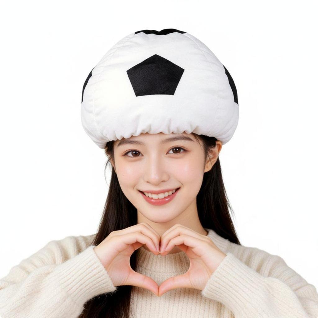 [zcins] Futbol Sphere Hat Elastic Fit Soft Futbol Headwear Photo Prop ตุ๊กตา Futbol Sphere Cap สําหร