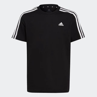 adidas ไลฟ์สไตล์ เสื้อยืด Essentials 3-Stripes Cotton เด็ก สีดำ HR6330