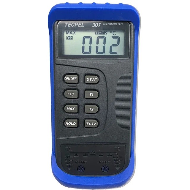 ยี่ห้อใหม่ TECPEL DTM-307 Dual Channel Digital Temperature Controller ความแม่นยําสูง K-Type Thermoco