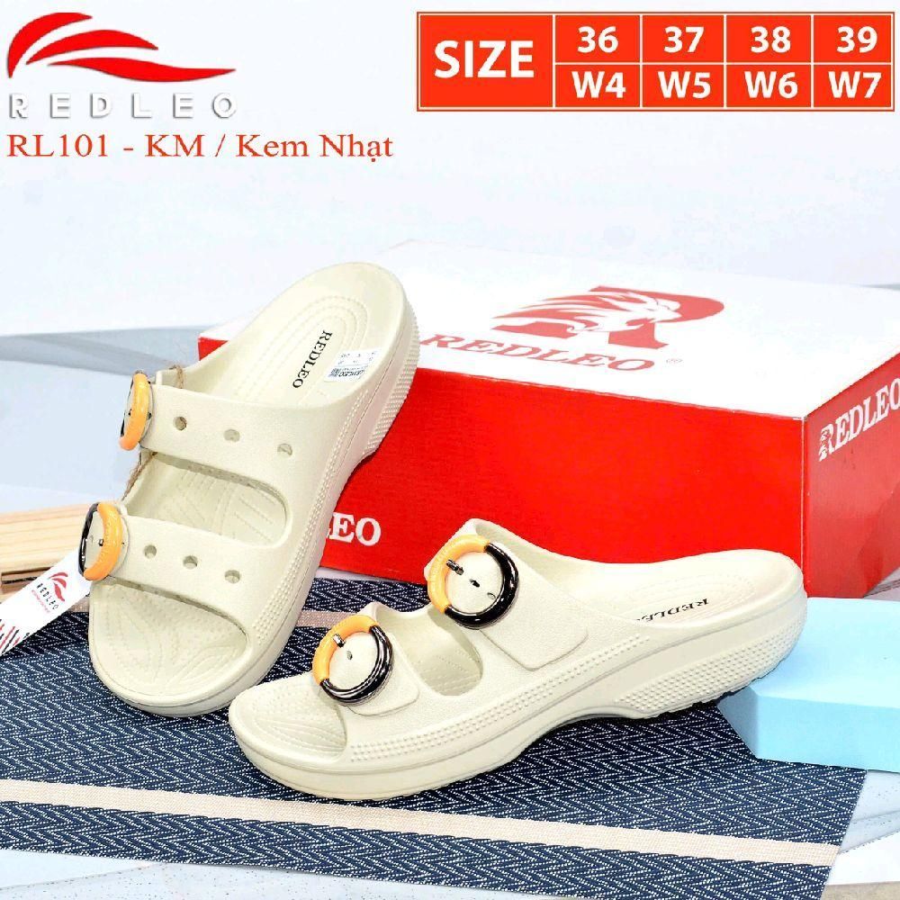 (RL101-KM) REDLEO BUCKLE รองเท้าแตะ 2 สายพร้อม METAL LOCK รองเท้าแตะ EVA สําหรับผู้หญิงกันน้ําน้ําหน
