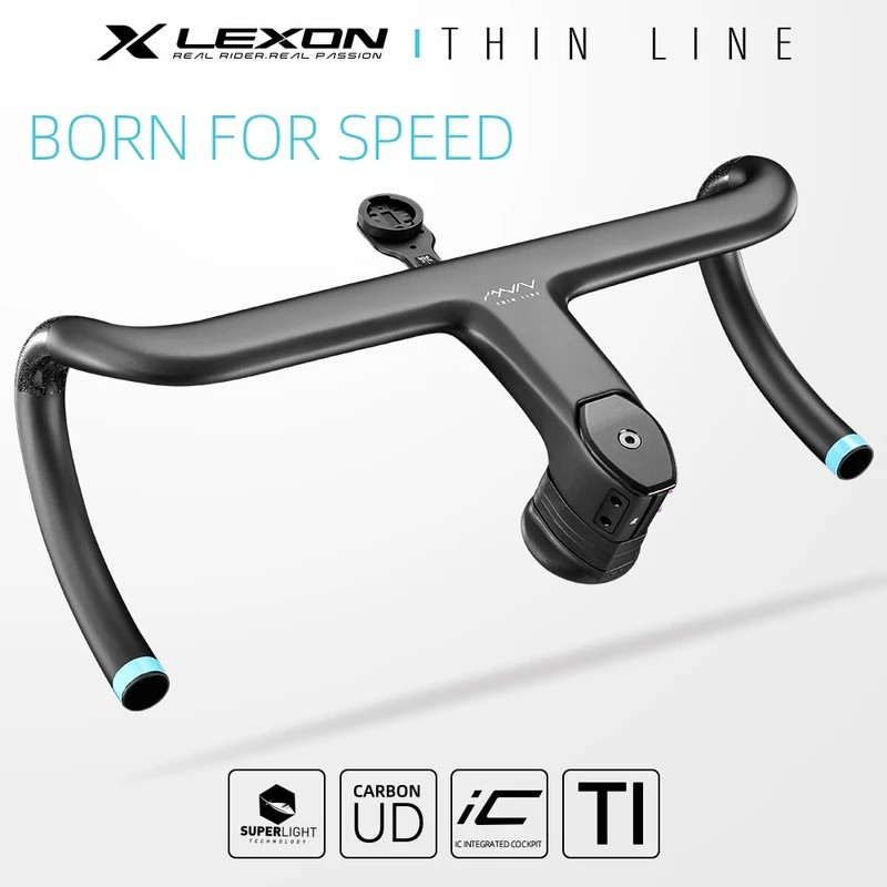 AQH3 LEXON Ultralight THIN LINE Carbon Road Bike Handlebar 28.6MM จักรยาน Handlebar T1000 Racing Ben