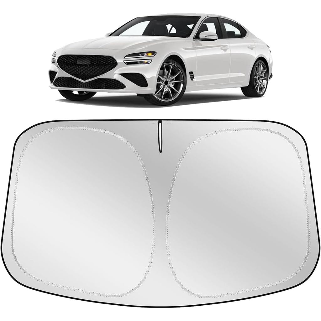 XHRING กระจก Sun Shade Sunshade ใช้งานร่วมกับ Genesis G70 G80 G90 GV60 2026 2025 2024 2023 อุปกรณ์เส