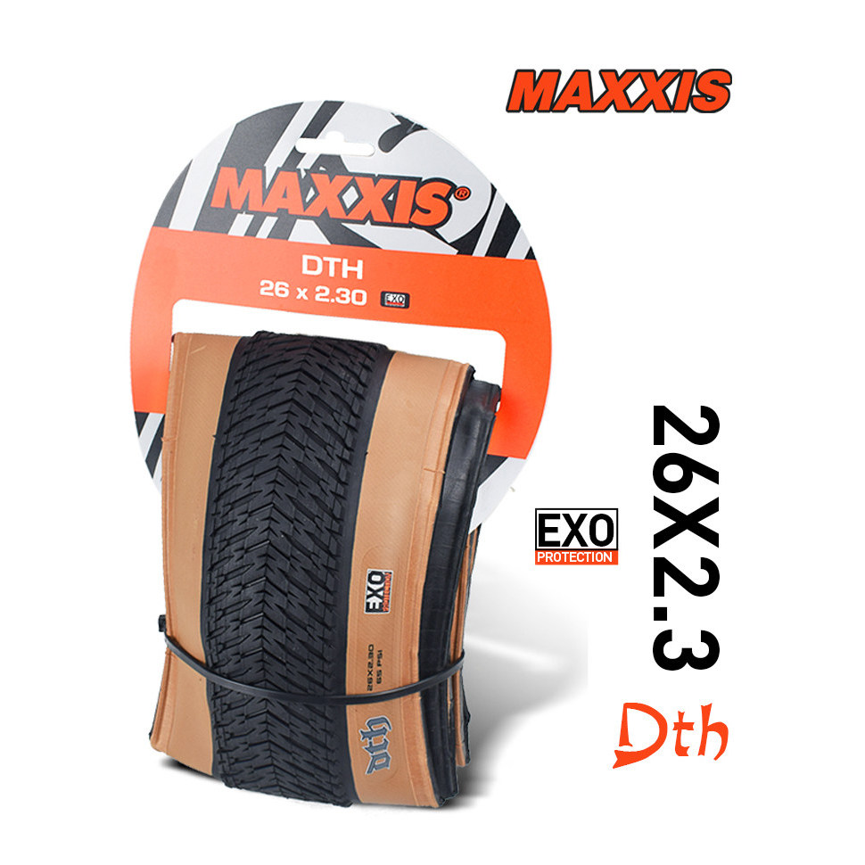 Maxxis maxxis DTH26x2.3 20x1.75 จักรยานเสือภูเขายางนอก DJ Dirt Bike พับ Retro ขอบสีเหลือง