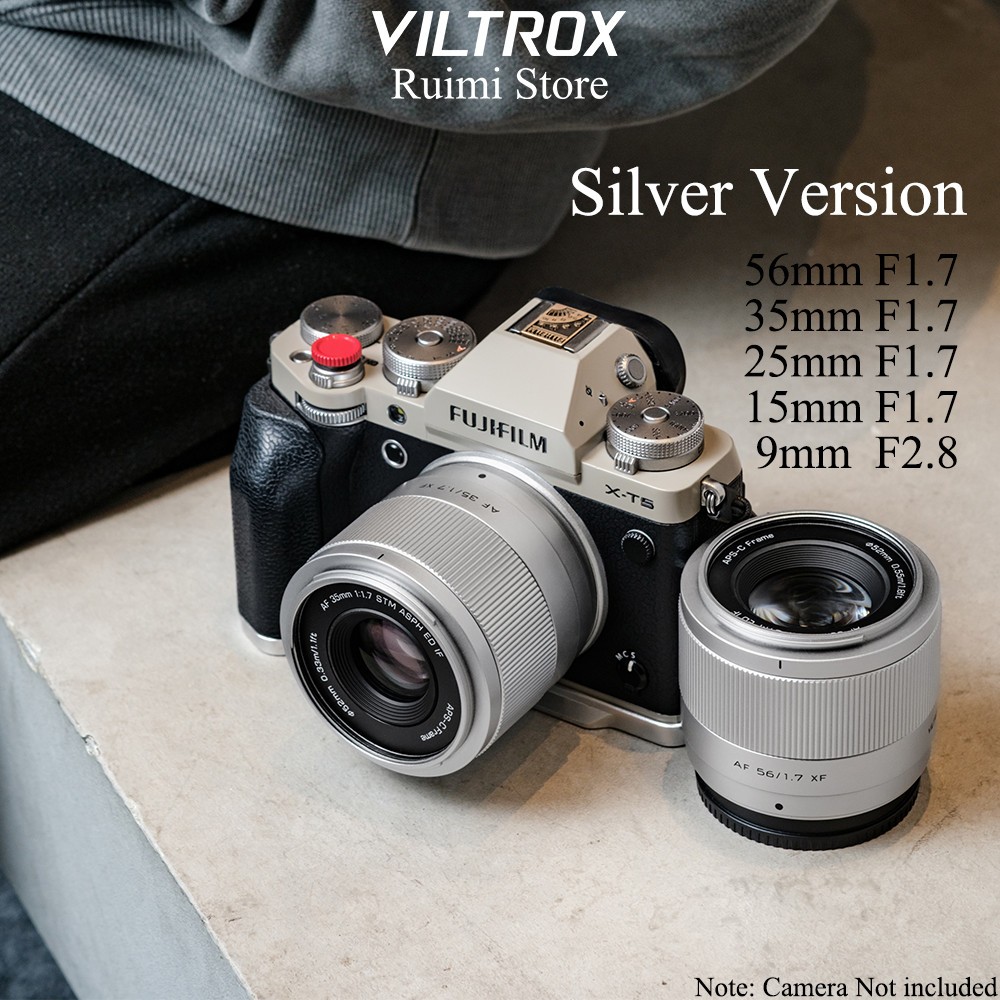Viltrox 56mm f1.7/35mm f1.7/25mm f1.7/15mm f1.7/9mm f2.8 Air Series APS-C AutoFocus เลนส์เงินสําหรับ