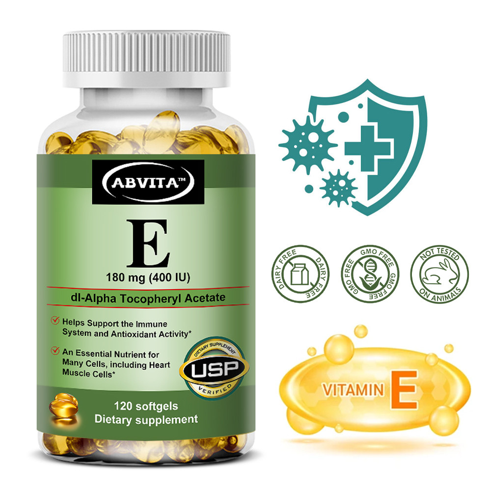 Vitamin E 180mg (400 IU) - วิตามินอี​ สูตร เข้มข้น​ ช่วยบำรุงผิวจากภายใน Antioxidant, 30 To 120 Softgels