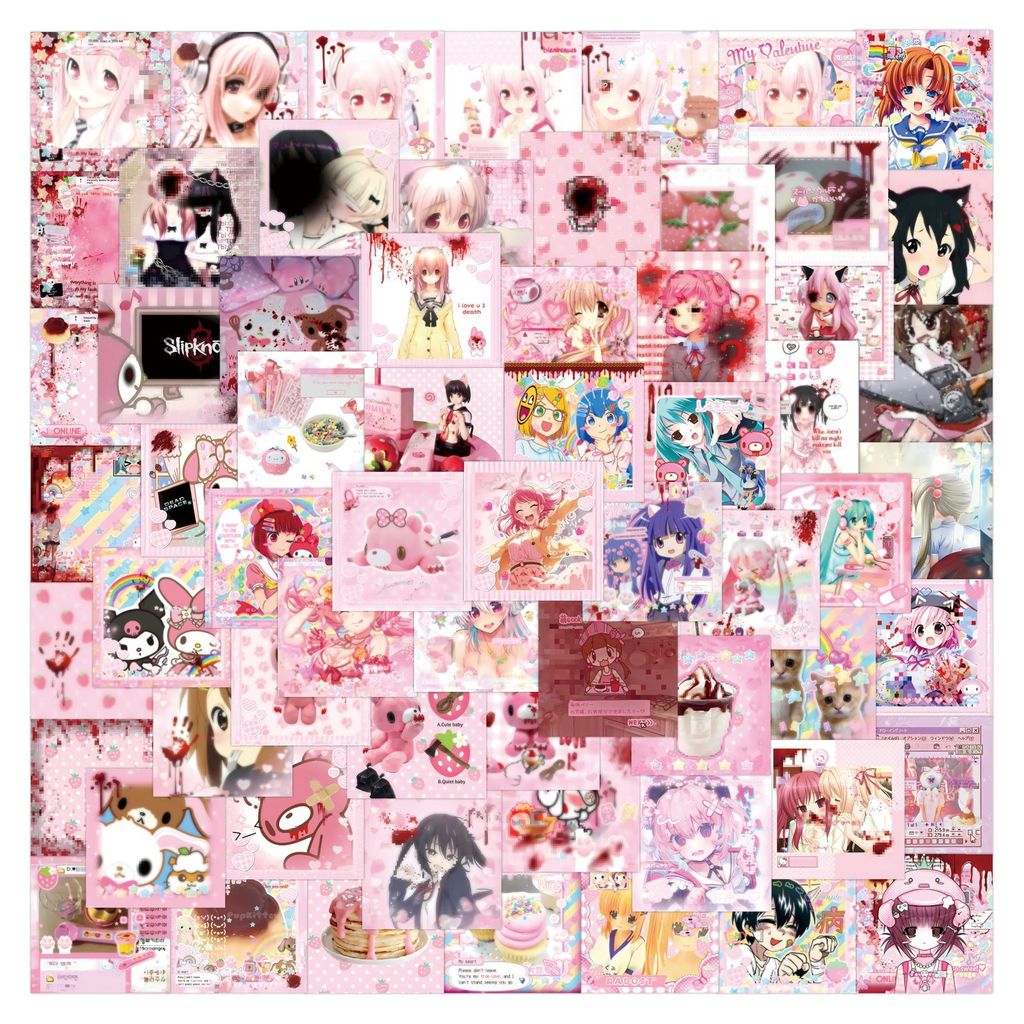 80 ชิ้นการ์ตูนน่ารัก Cutecore สติกเกอร์สําหรับโทรศัพท์แล็ปท็อปกระเป๋าเดินทางโน้ตบุ๊คสเก็ตบอร์ดสติกเกอร์กันน้ํา