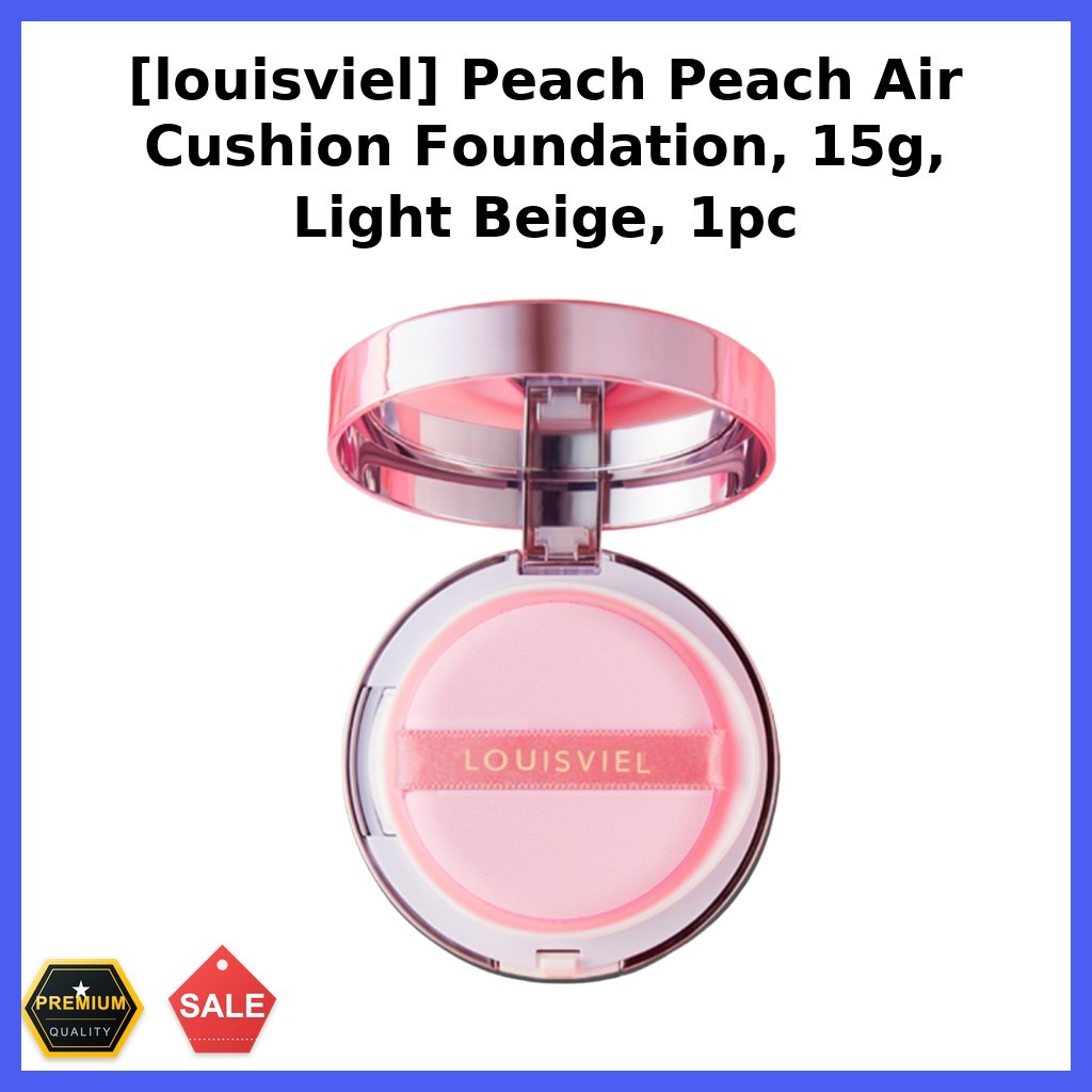 [louisviel] Peach Peach Air Cushion Foundation, 15g, เบจอ่อน, 1 ชิ้น / Korean Air Cushion Foundation