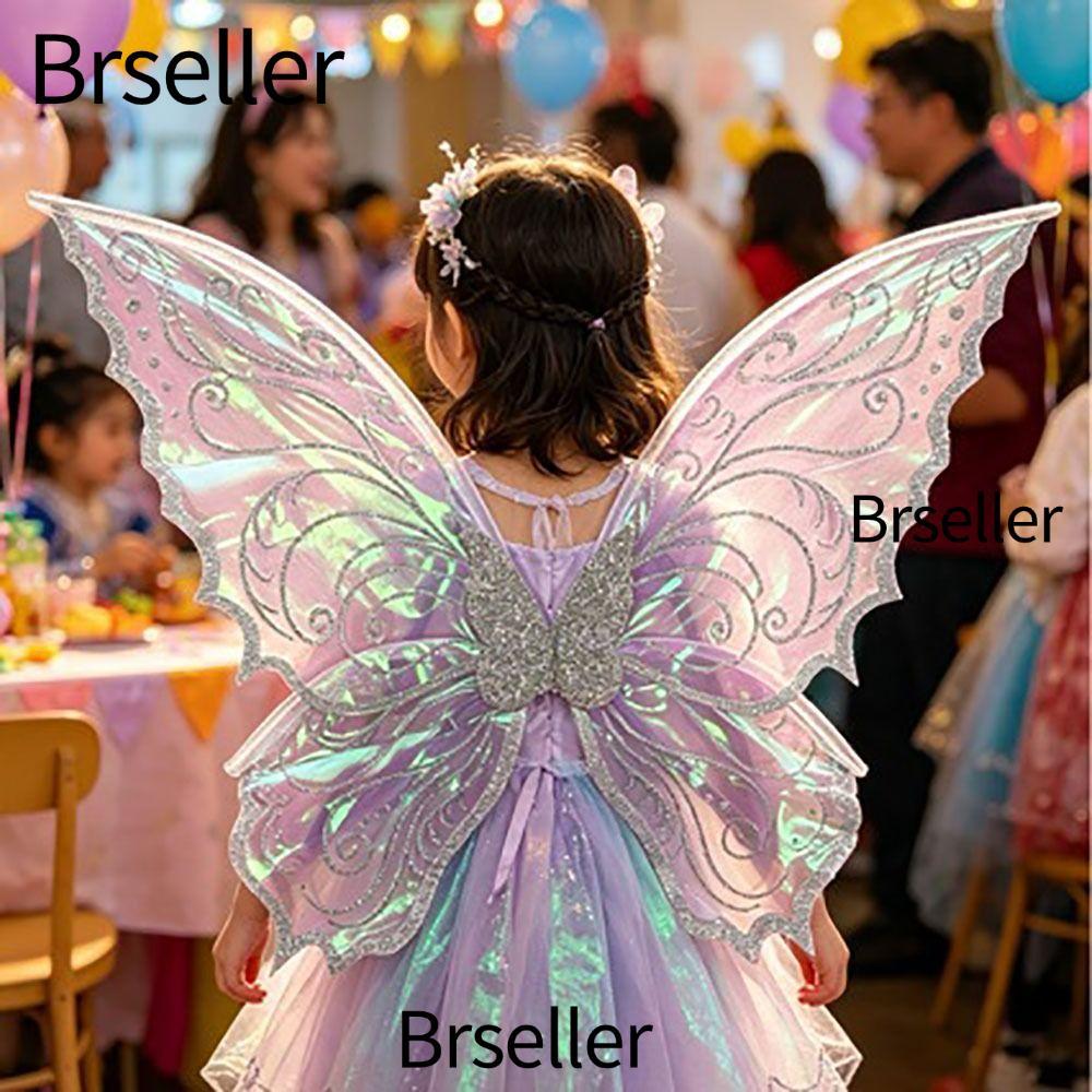 BRSELLER Fairy Wings, Organza Sparkling Angel Wings, Dress UP Princess Angel Wing Butterfly Wings Pa