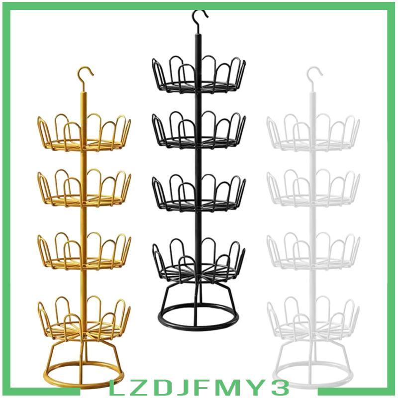 [Lzdjfmy3] ชั้นวางรองเท้าแบบหมุนได้ 4 ชั้น, ที่เก็บรองเท้าทรงกลม, ที่วางรองเท้า 4 ชั้นมัลติฟังก์ชั่น, ชั้นวางรองเท้าทรงกลมยืนสําหรับระเบียง