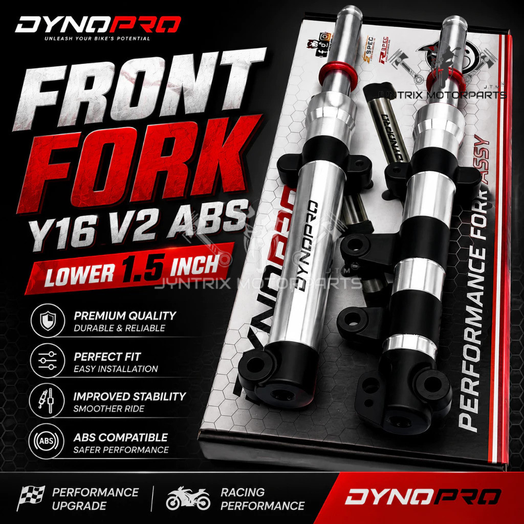DYNOPRO CNC ตะเกียบหน้า Evo ลด 1.5 INCH LC135 4S V1-V8 / Y15ZR V1-V2 /Y16ZR V1 TUBE LEBAL/BIG TUBE