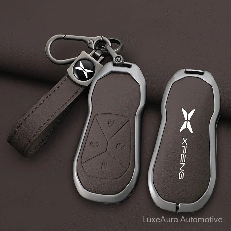 สังกะสีอัลลอยด์กุญแจรถเหมาะสําหรับ Xiaopeng xpeng p7 p7i p5 g3 g3i g9 g6 22-23 เคสกุญแจอะไหล่รถยนต์