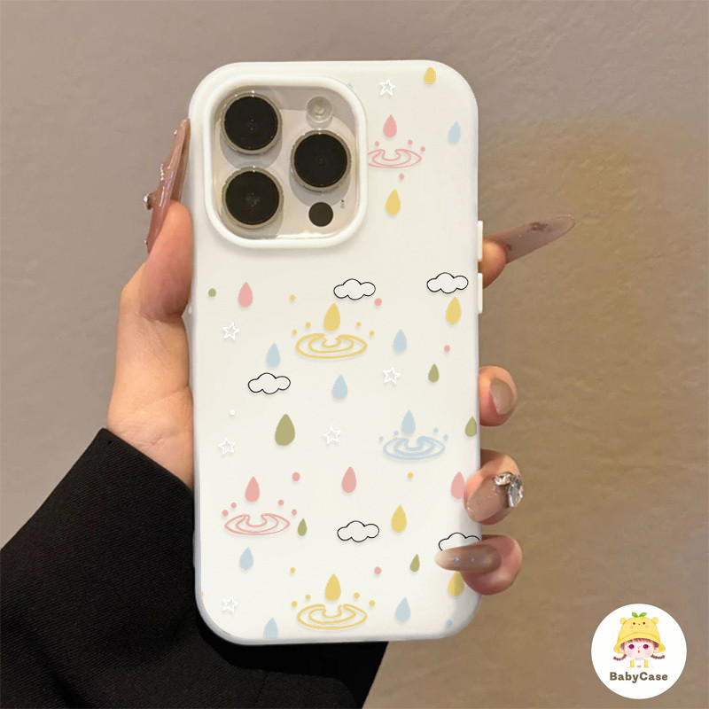 เคสไอโฟน 17 สำหรับ iPhone 17 16 15 13 11 12 14 Pro Max 15 16 7 8 12 Plus XR X 2 in 1 เคสซิลิโคนลายหยดน้ำสีสัน กราฟฟิตี