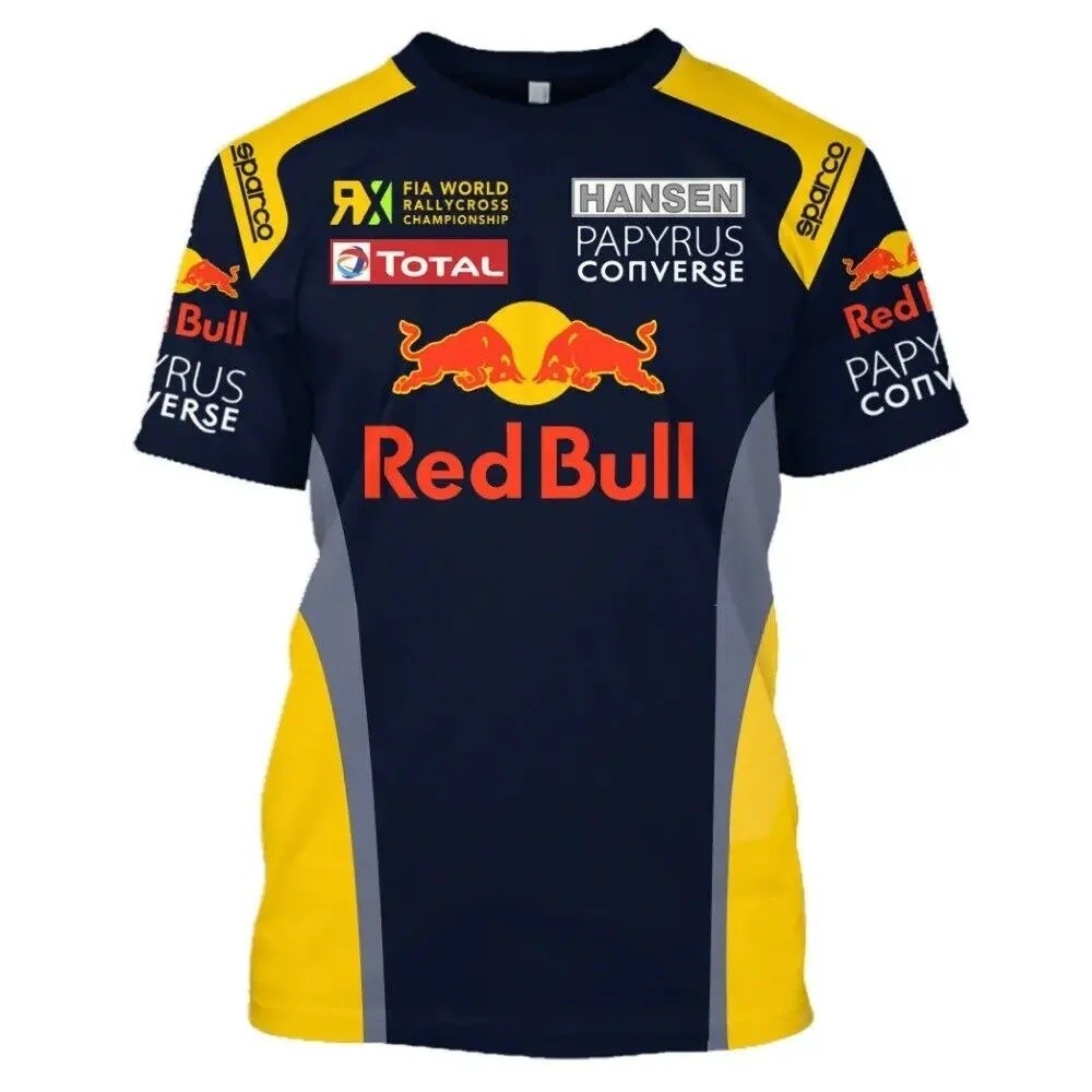 แฟชั่นกีฬากลางแจ้ง สไตล์ใหม่ เสื้อยืด Red Bull Racing Red Bull F1 สูตรเดี่ยว