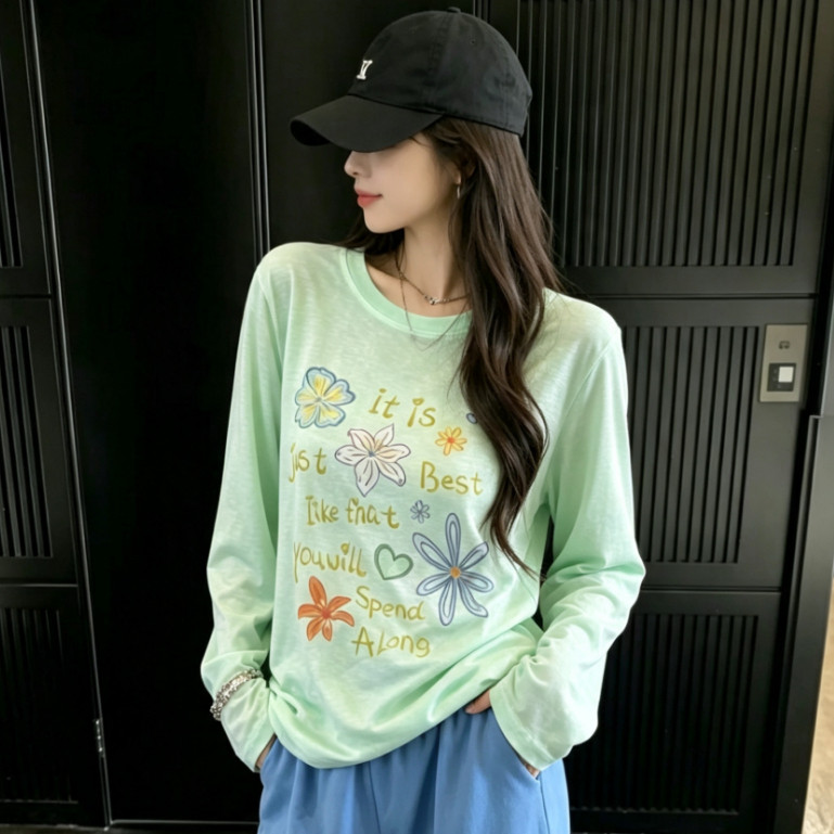 【COD】🔥เสื้อคลุมผู้หญิง เสื้อยืดแขนยาวโอเวอร์ไซส์ เบาบางระบายอากาศ ใส่สบายฤดูร้อน พร้อมส่งราคาถูก
