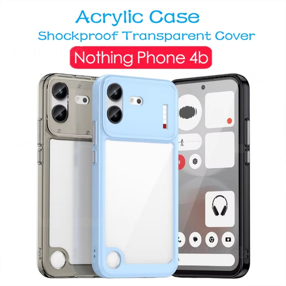 สําหรับ Nothing Phone4b สําหรับ Nothing Phone 4B 4 B Phone4B NothingPhone4b A009P 2026 โปร่งใส TPU กันชนอะคริลิคเคสโทรศัพท์เกราะกันกระแทกปกหลัง