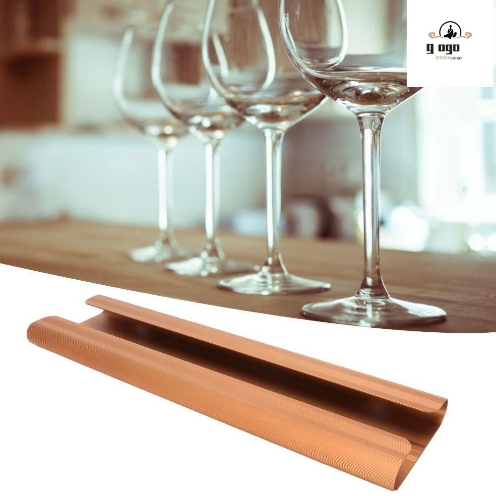 GOGOU Stemware Holder, Aluminium Alloy Matt Black Drink Glass Rack, Space Saving Sturdy Drink Glass 