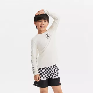 Decathlon Kids’ Surfing Long Sleeve UV-Protection T-Shirt เสื้อโต้คลื่นแขนยาวป้องกันรังสียูวีเด็ก รุ่น 100 - White