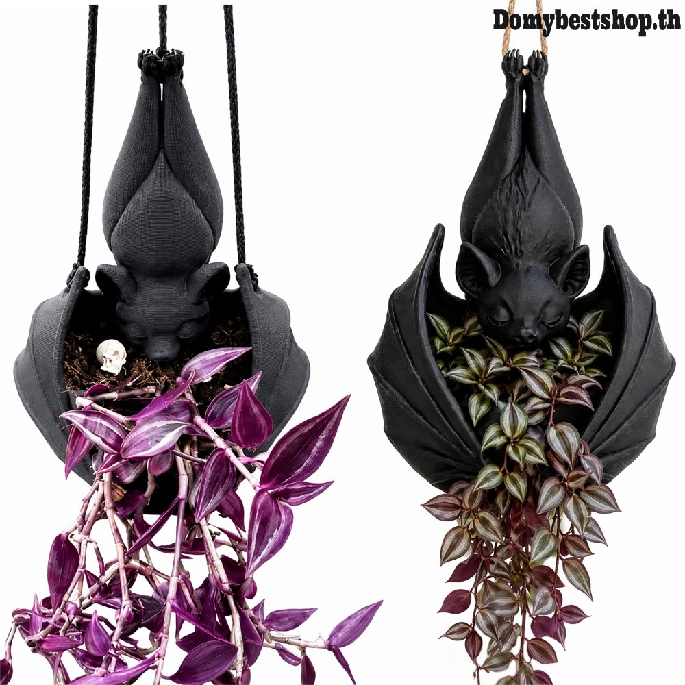 Night Bat แขวนชาวไร่ 6 นิ้วหม้อ 3D พิมพ์ Core Keyword Night Bat Planter + 6 นิ้ว + 3D พิมพ์ + gothic